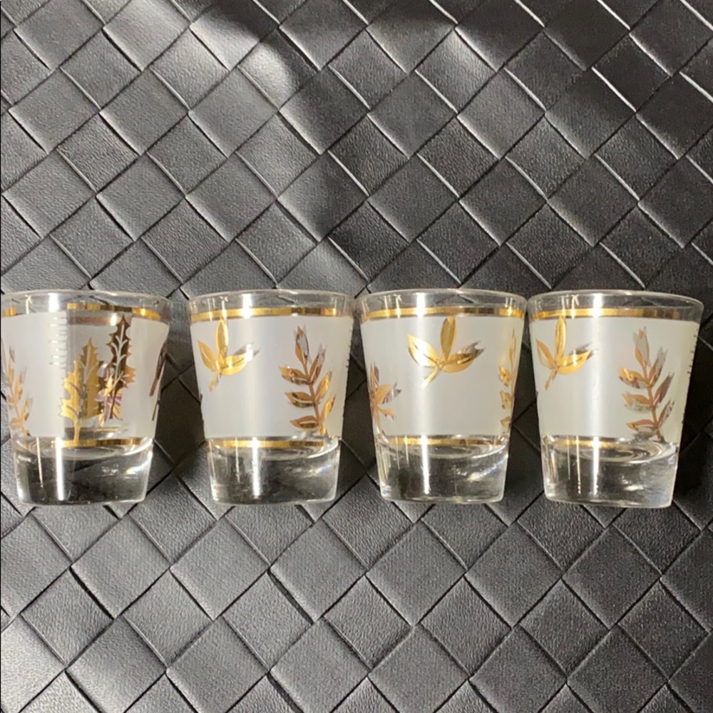 Libbey Golden Leaf shot glasses